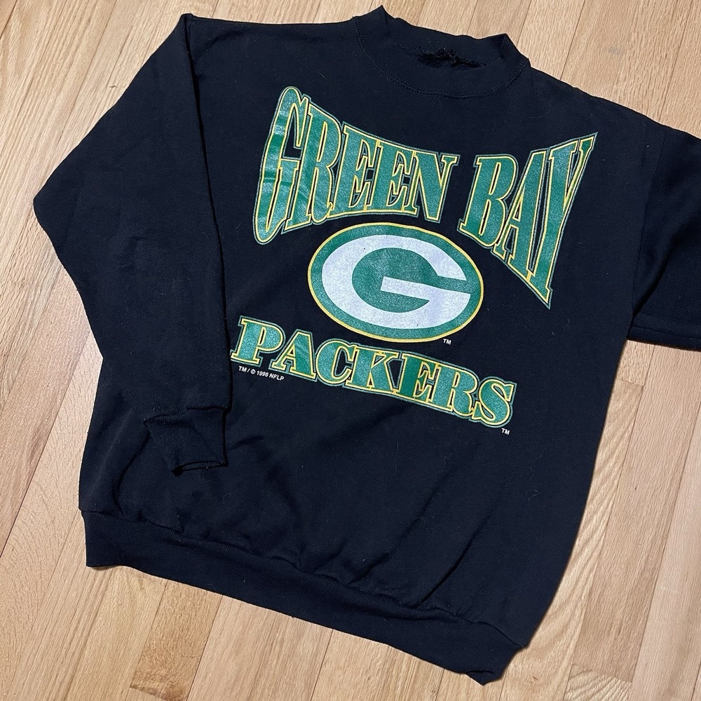 Vintage 1996 Green Bay Packers NFL Crewneck Sweatshirt Spell Out Size M